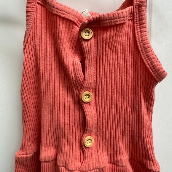 Girls 2T Coral Camisole with Thin Straps and Peplum Blouse - Picture 2 of 5